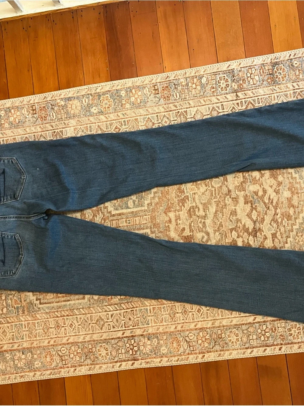 American Eagle Outfitters Women's Dark Blue Flare Jeans - Picture 2 of 5